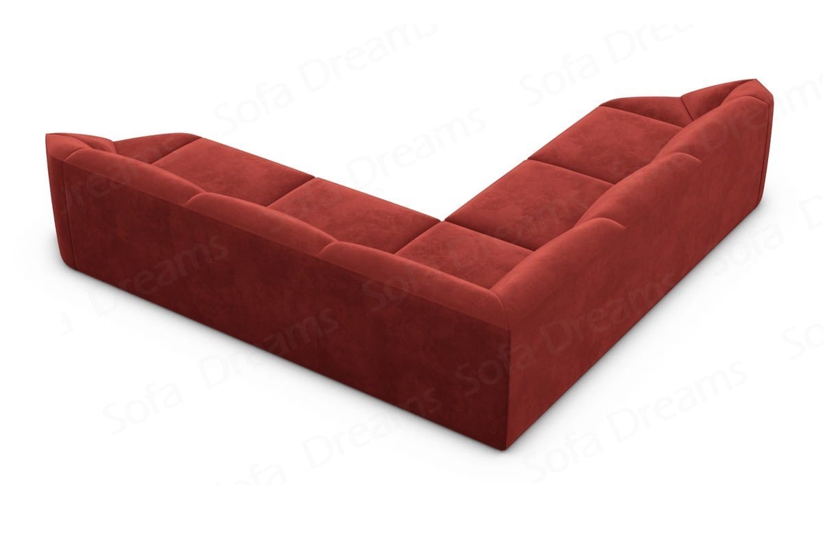 Samtstoff Ecksofa Cabrera L Form Rot