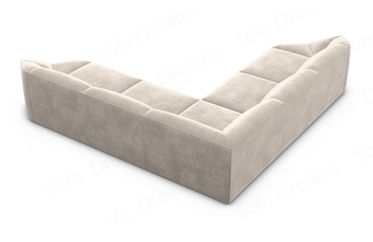 Samtstoff Ecksofa Cabrera L Form Sand
