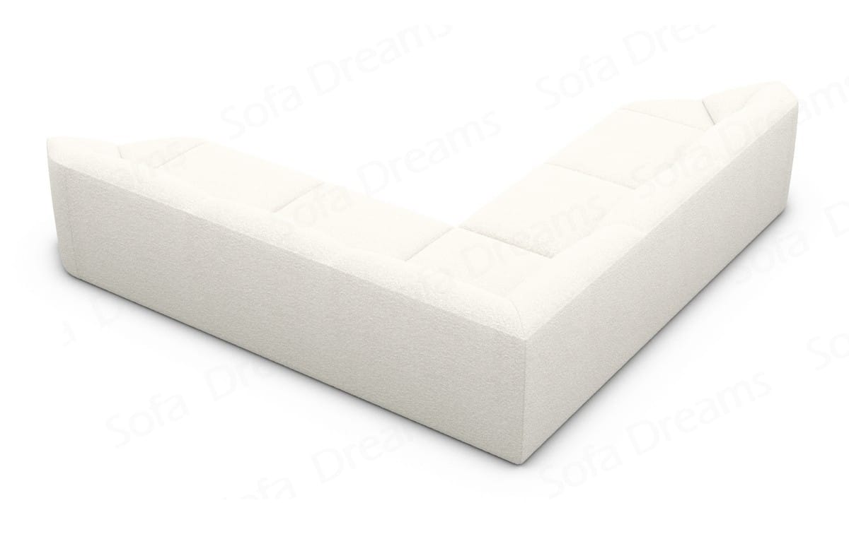 Stoff Ecksofa Cabrera L-Form Weiß