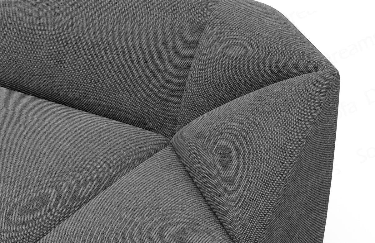Stoff Ecksofa Cabrera L-Form Anthrazit