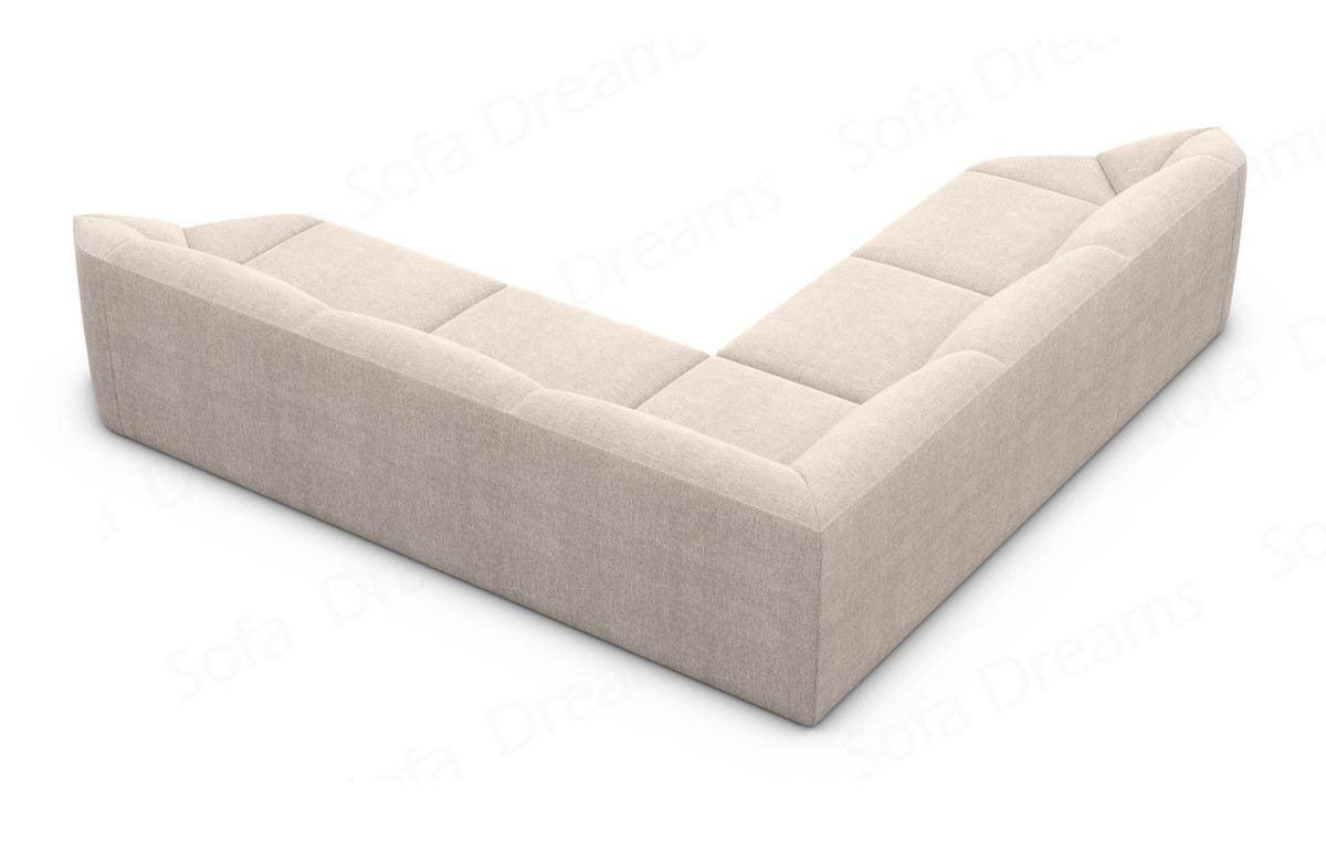 Samtstoff Ecksofa Cabrera L Form Beige