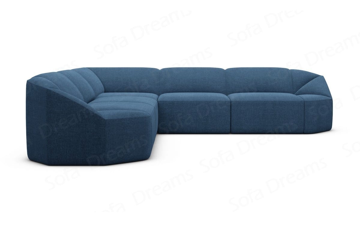 L-Form Stoffsofa Cabrera Blau