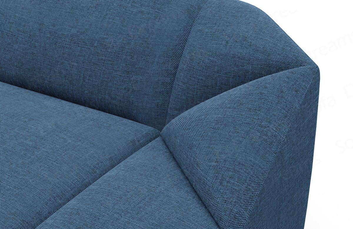 L-Form Stoffsofa Cabrera Blau