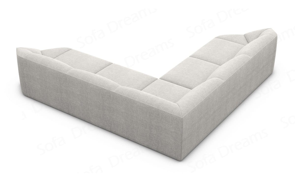 Samtstoff Ecksofa Cabrera L Form Hellgrau