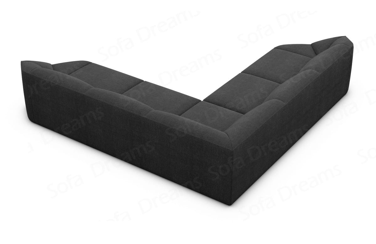 L-Form Stoffsofa Cabrera Schwarz