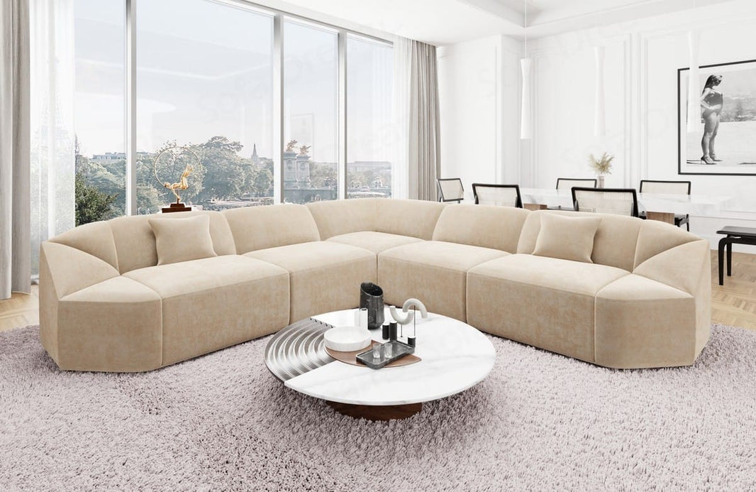 Stoff Ecksofa Cabrera L Form