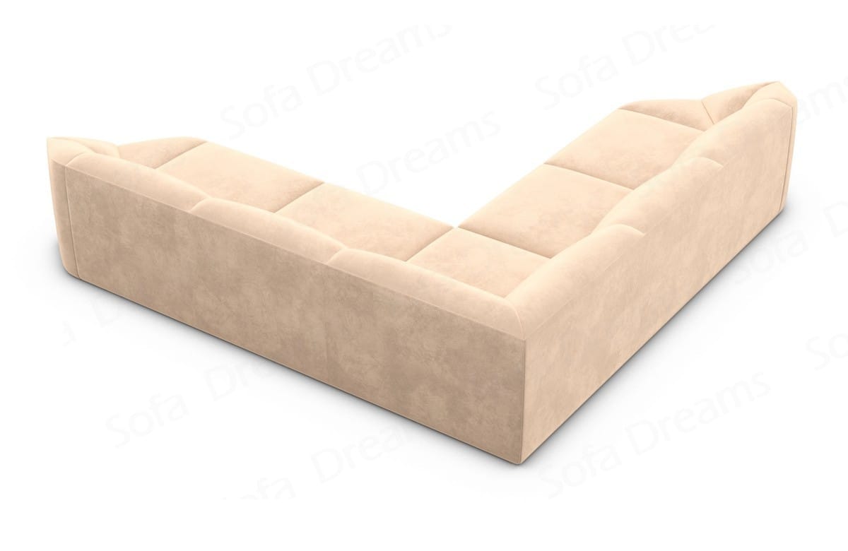 Samtstoff Ecksofa Cabrera L Form Beige