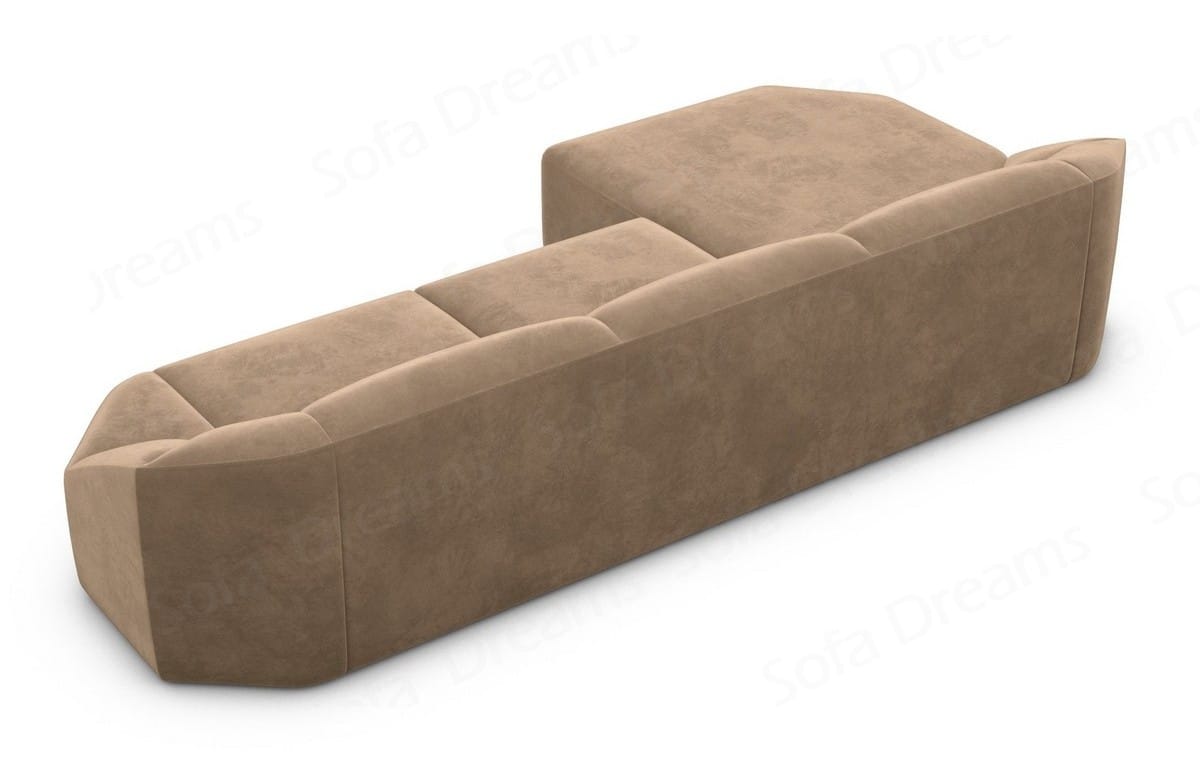 Stoff Ecksofa Cabrera L-Form Kurz Braun
