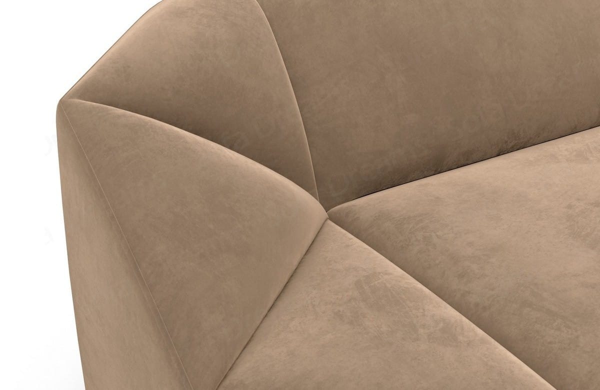 Stoff Ecksofa Cabrera L-Form Kurz Braun