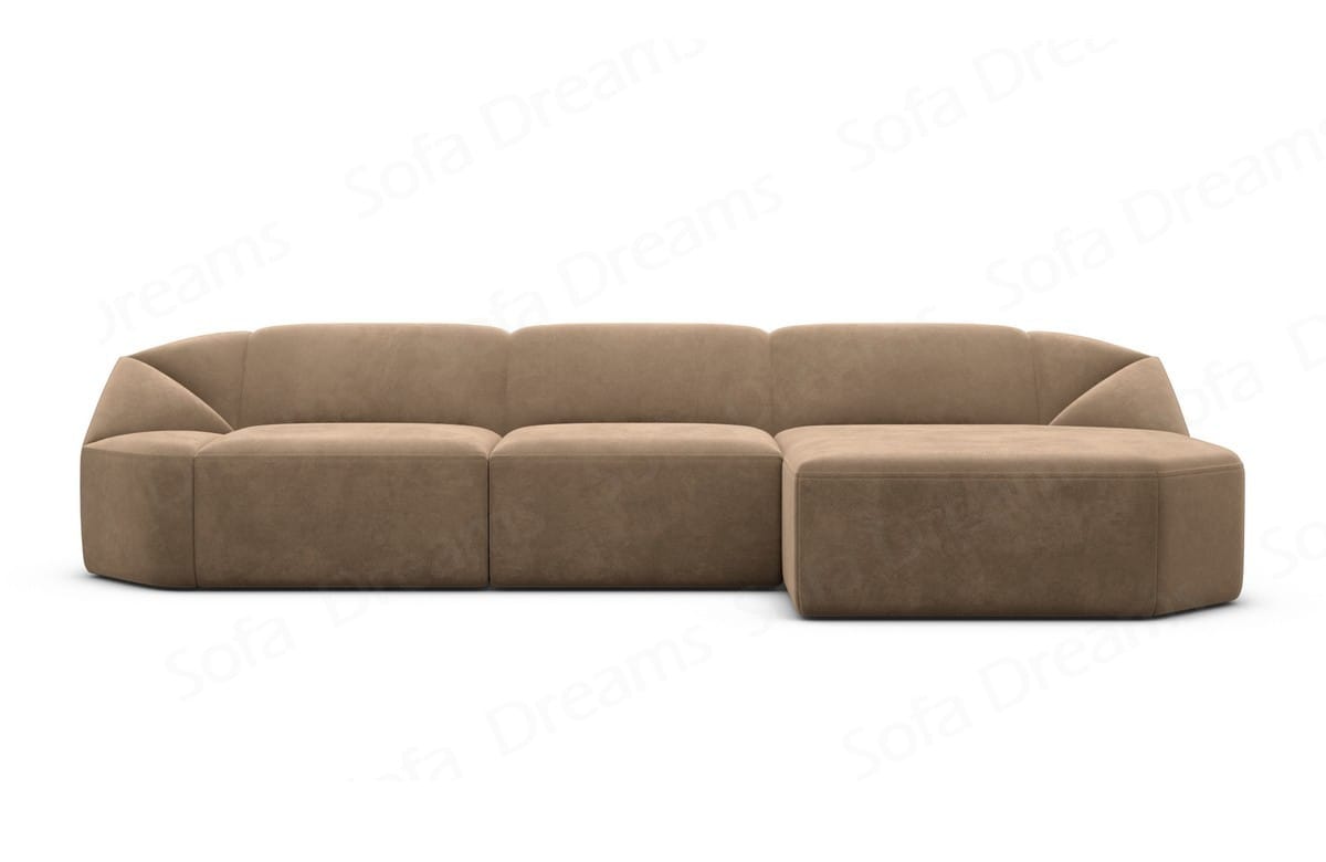 Couch Cabrera L Form Stoff Braun
