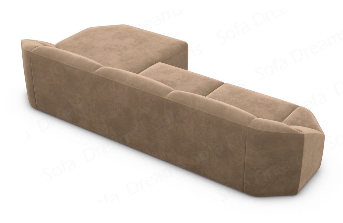 Couch Cabrera L Form Stoff Braun