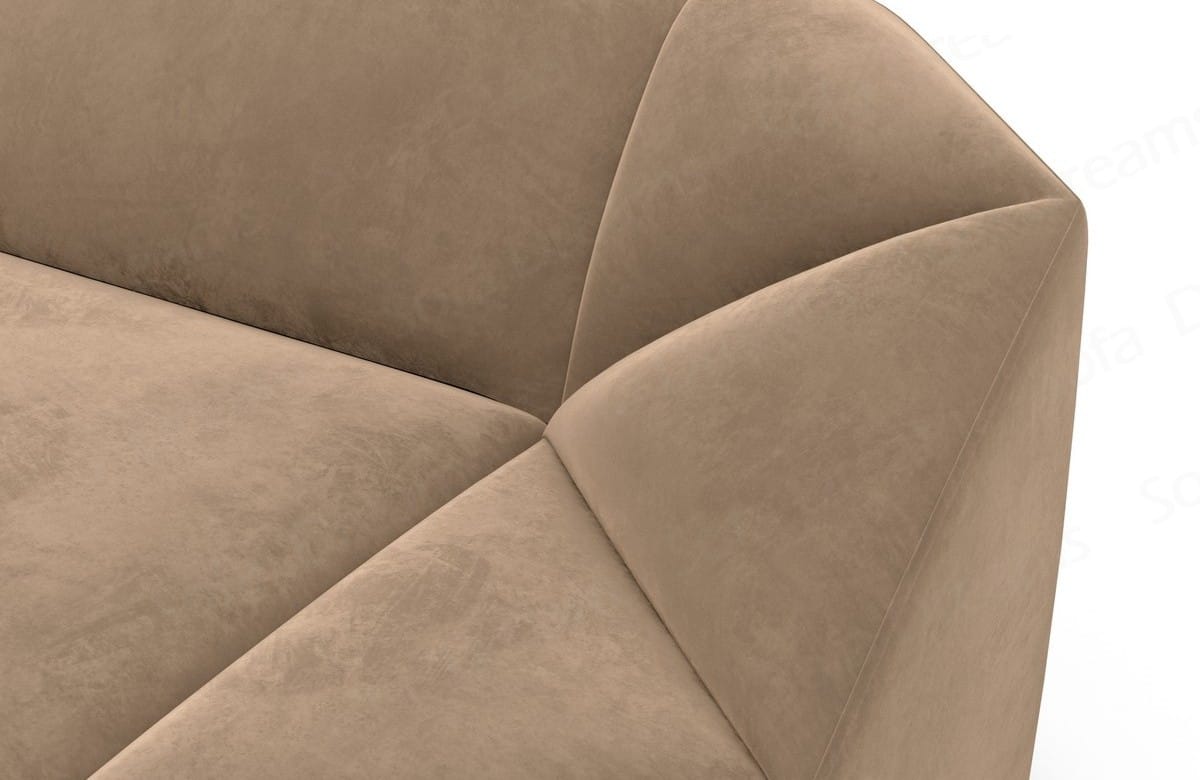 Couch Cabrera L Form Stoff Braun