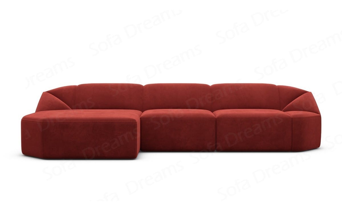 Stoff Ecksofa Cabrera L-Form Kurz Rot