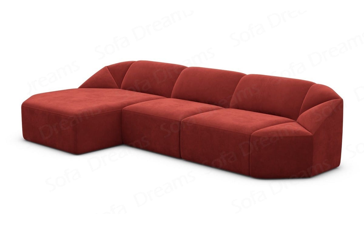 Stoff Ecksofa Cabrera L-Form Kurz Rot