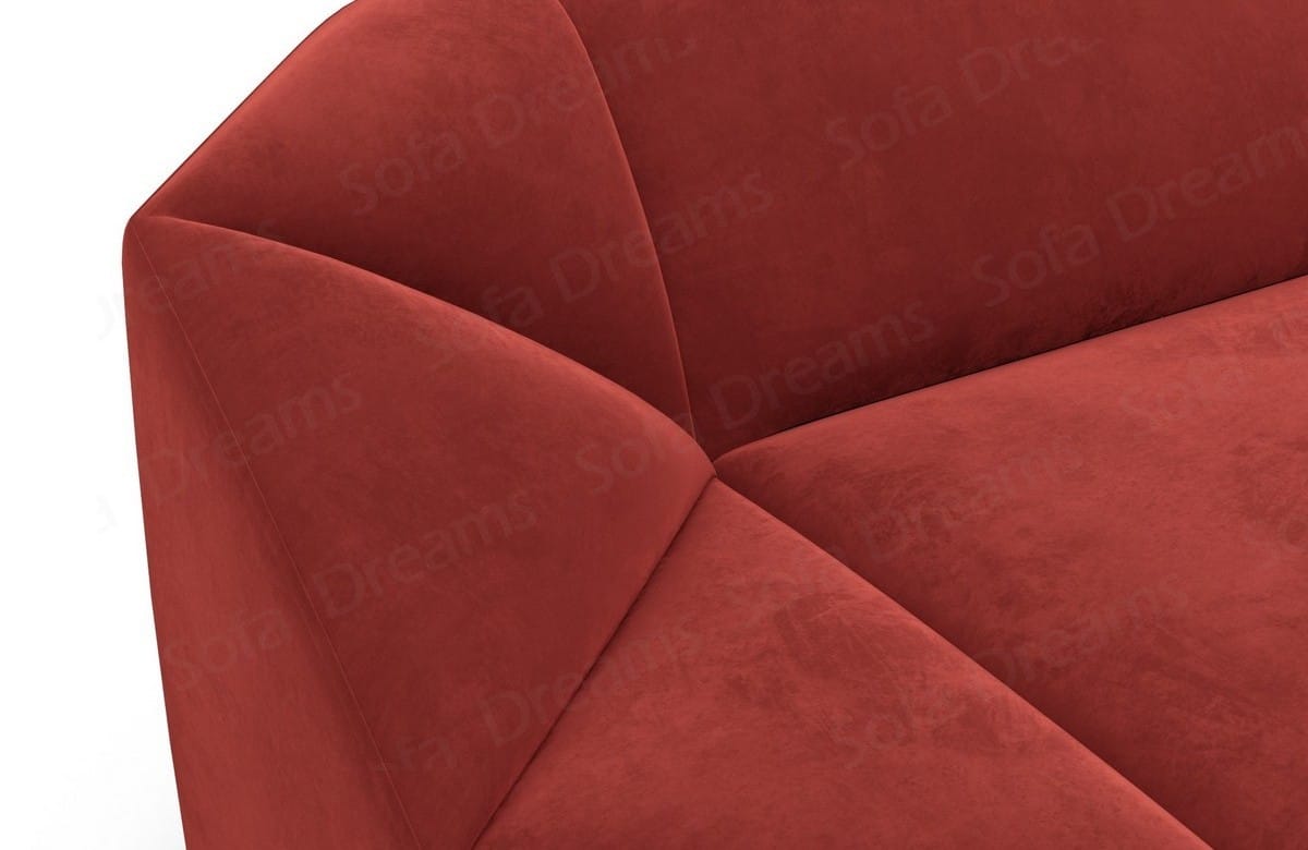 Stoff Ecksofa Cabrera L-Form Kurz Rot