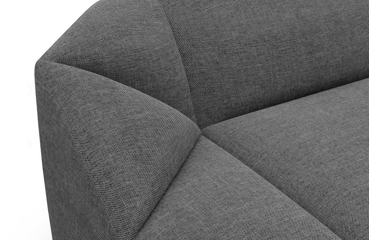 Polster Ecksofa Cabrera L-Form kurz Anthrazit
