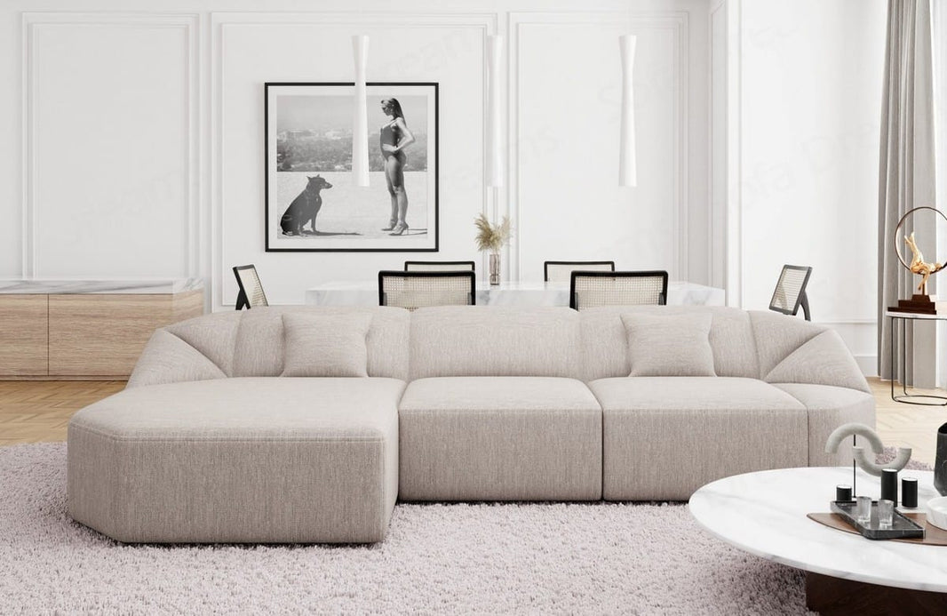 Stoff Ecksofa Cabrera L-Form Kurz