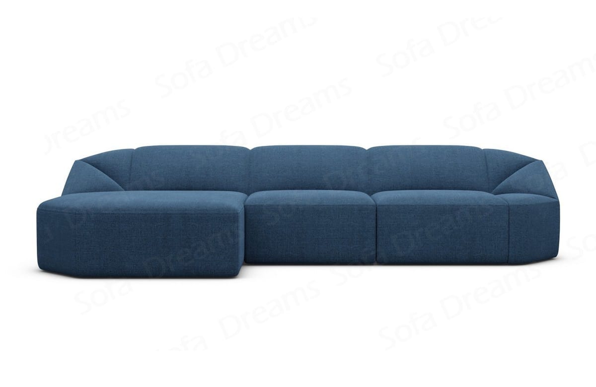 Stoff Ecksofa Cabrera L-Form Kurz Blau