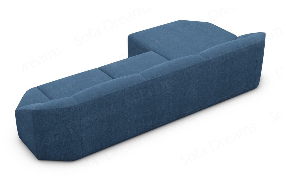 Stoff Ecksofa Cabrera L-Form Kurz Blau