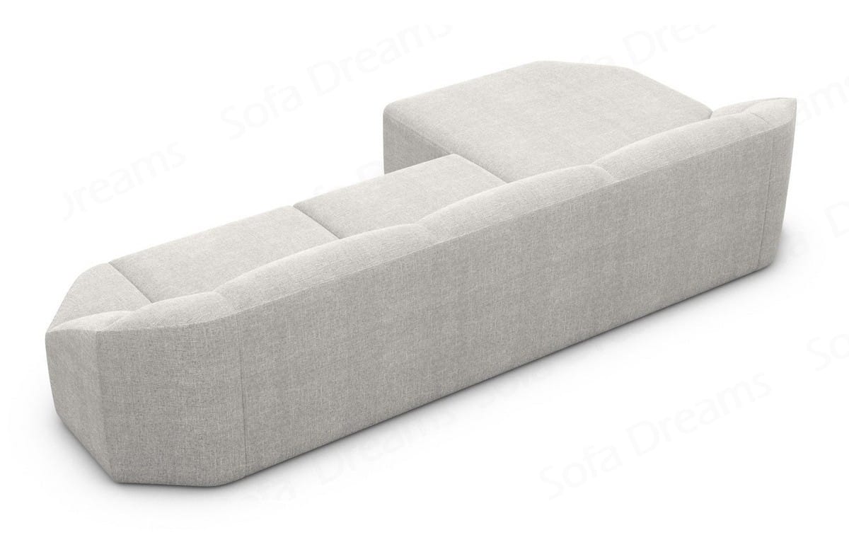 Stoff Ecksofa Cabrera L-Form Kurz Hellgrau