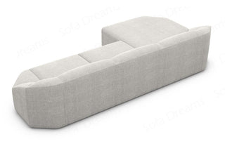 Stoff Ecksofa Cabrera L-Form Kurz Hellgrau