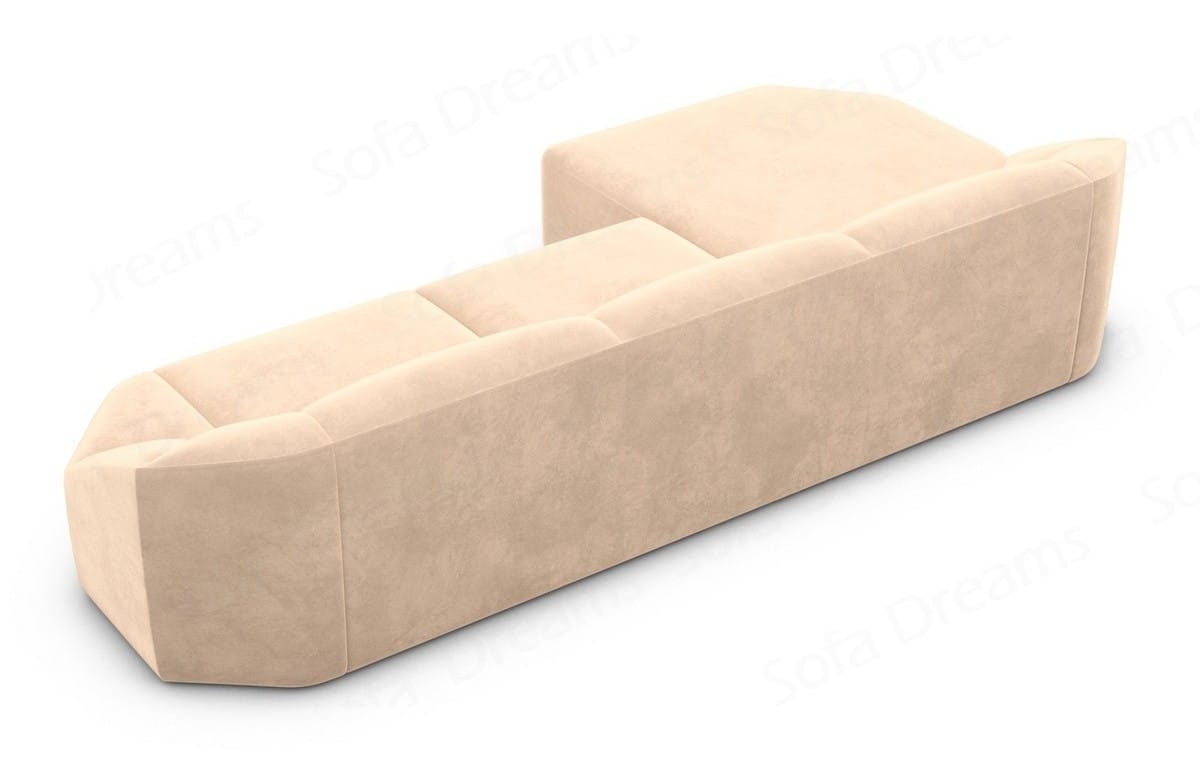 Stoff Ecksofa Cabrera L-Form Kurz Beige