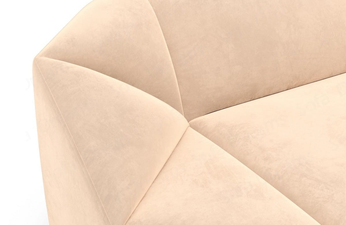 Stoff Ecksofa Cabrera L-Form Kurz Beige