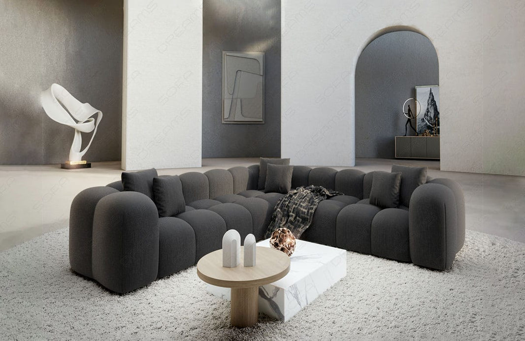 Ecksofa Formentera L Form aus Stoff