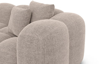 Ecksofa Formentera L-Form aus Stoff Beige