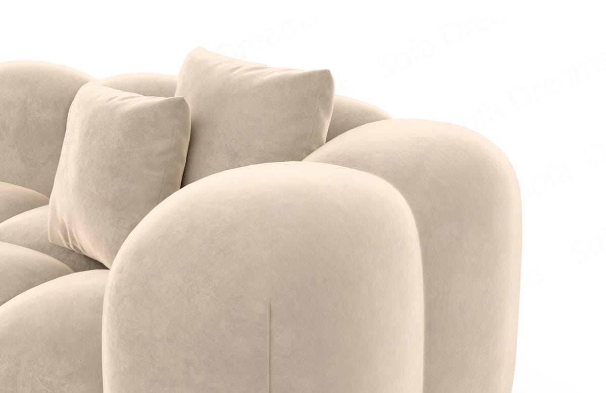 Ecksofa Formentera L Form aus Stoff beige