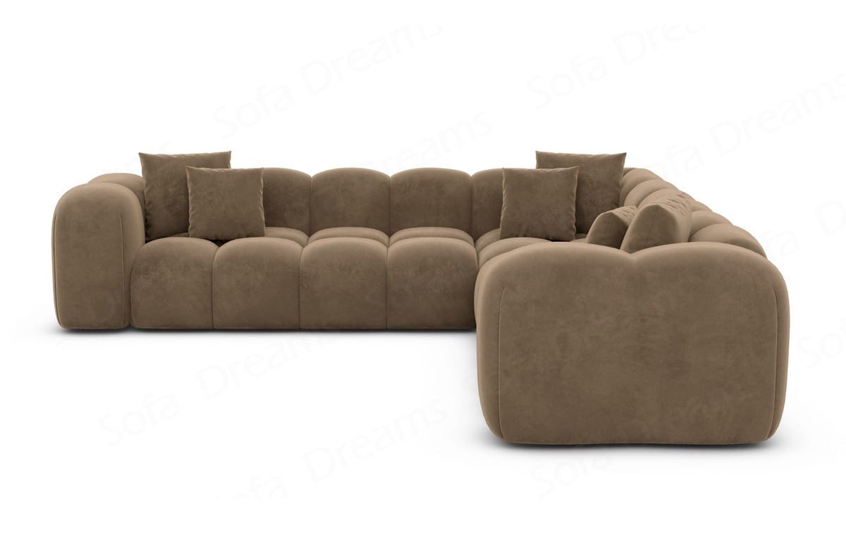 Polster Ecksofa Formentera L-Form Braun