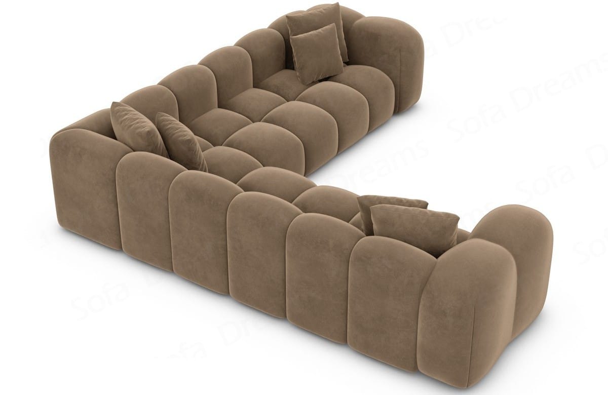 Polster Ecksofa Formentera L-Form Braun