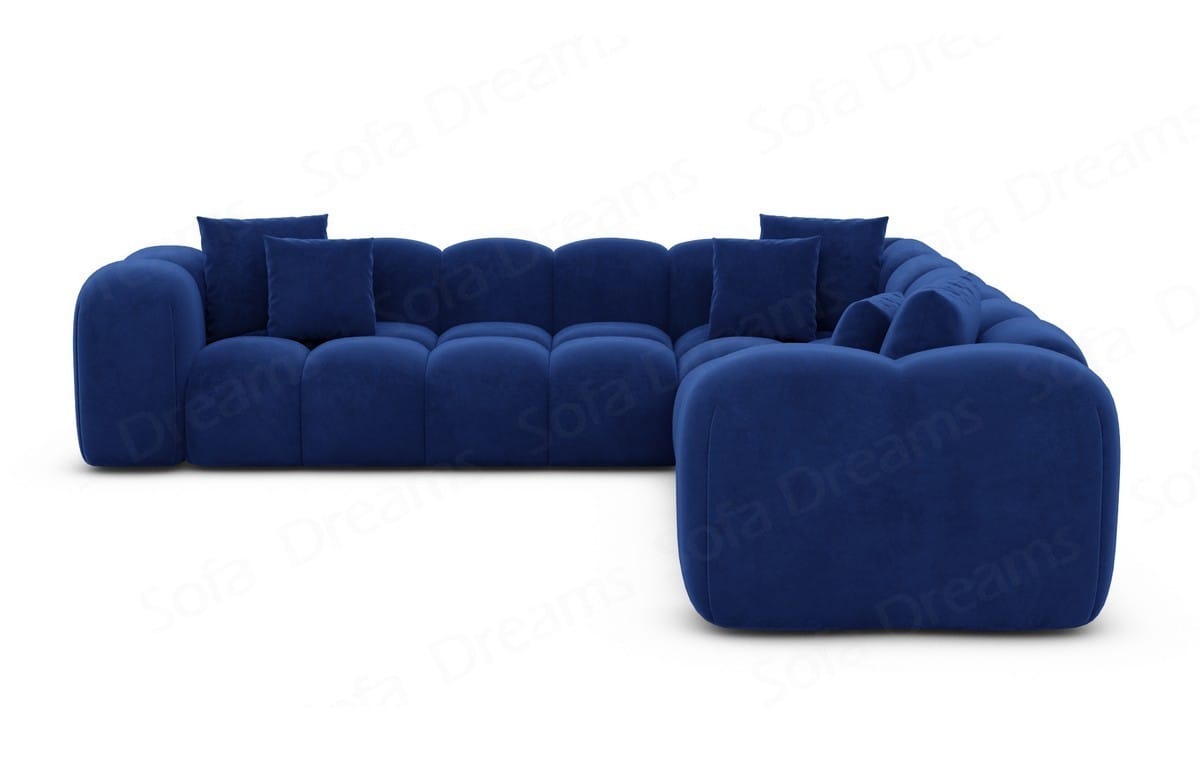 Ecksofa Formentera L Form Stoff Dunkelblau
