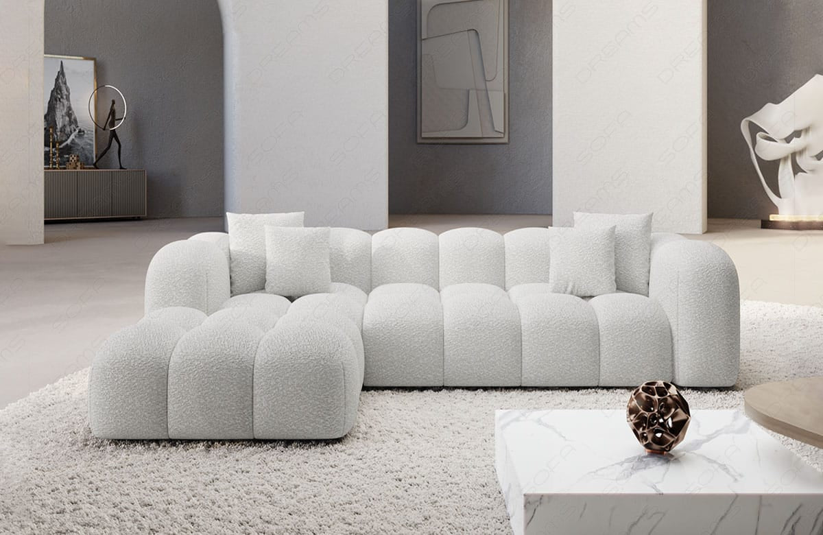 Stoff Ecksofa Formentera L-Form Pearl