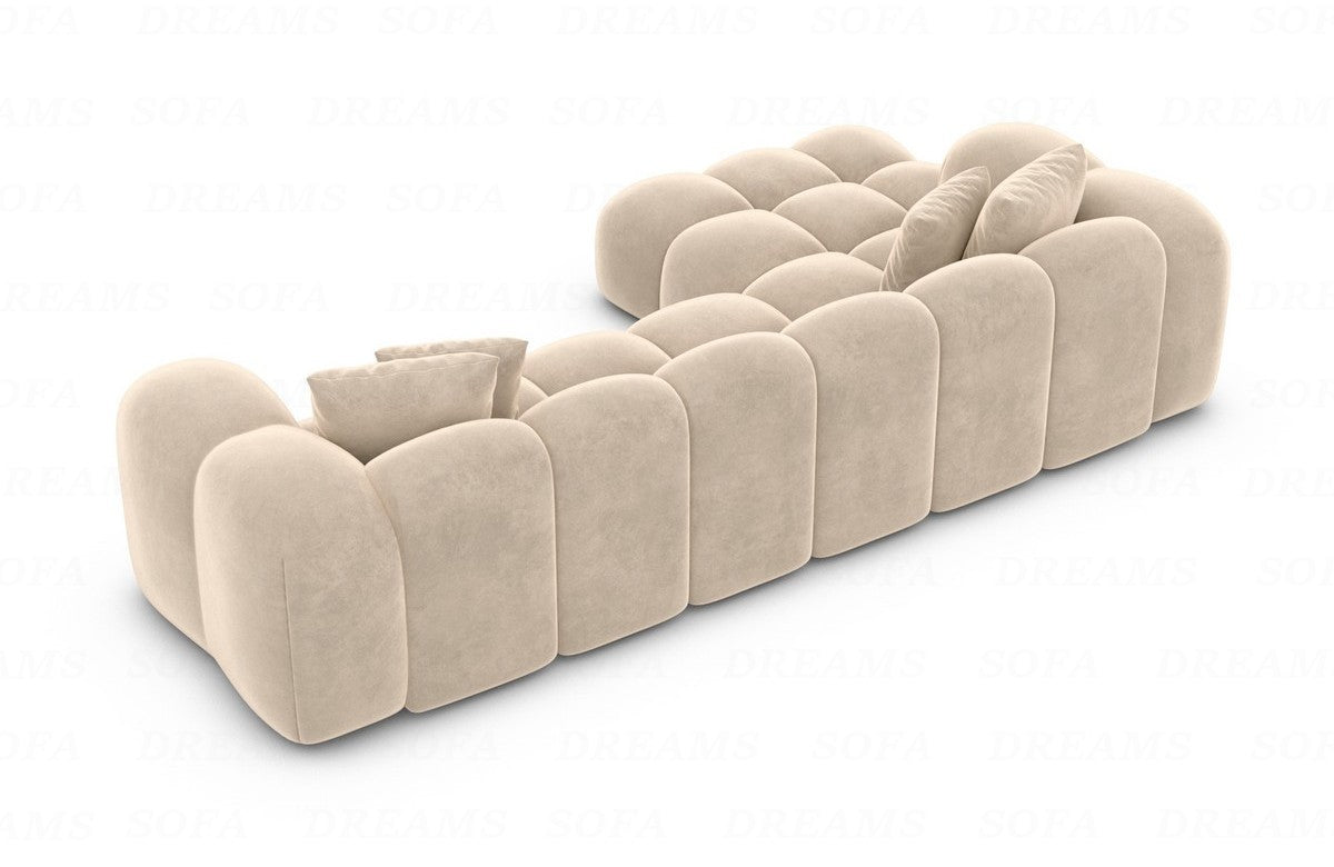 Ecksofa Formentera L-Form Kurz Stoff Beige