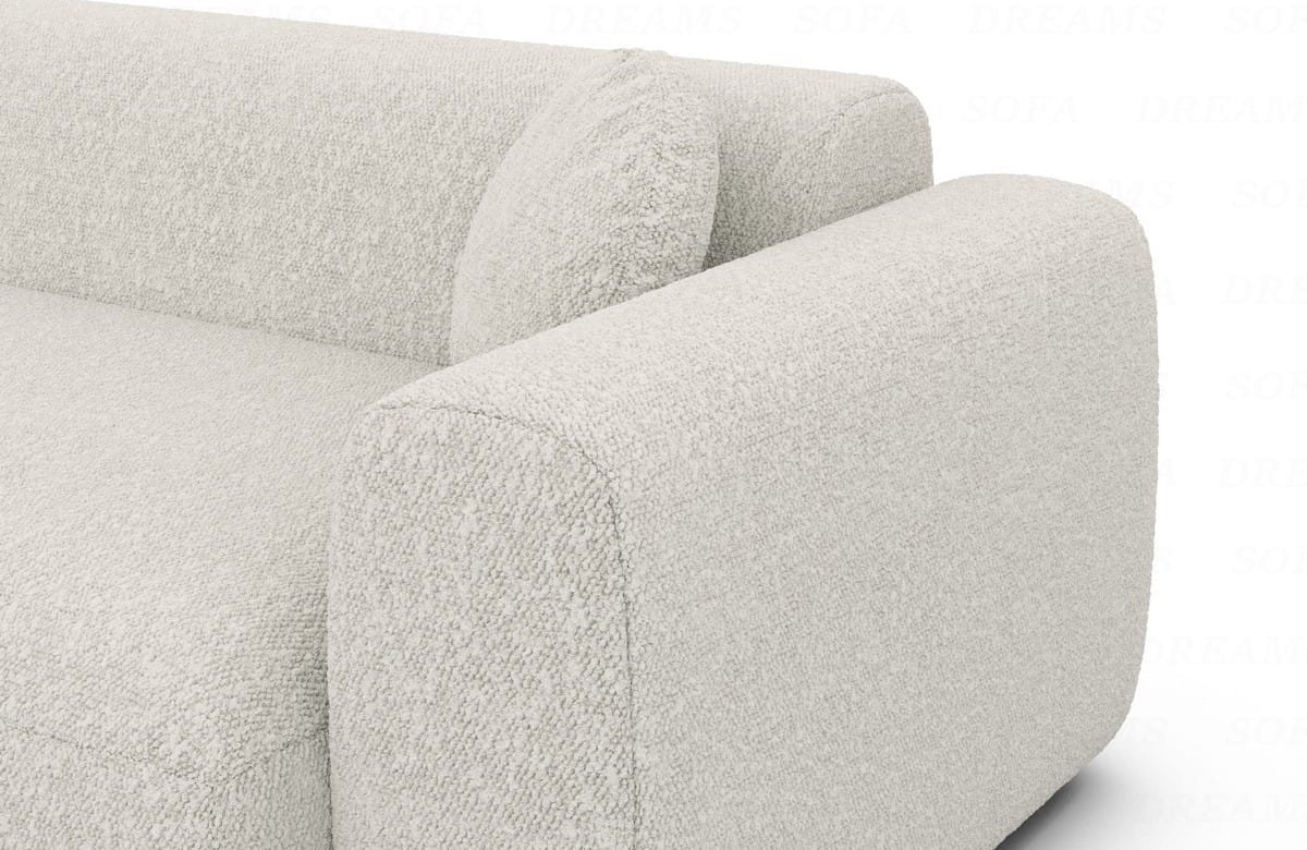 Ecksofa Cortegada L-Form aus Stoff Pearl