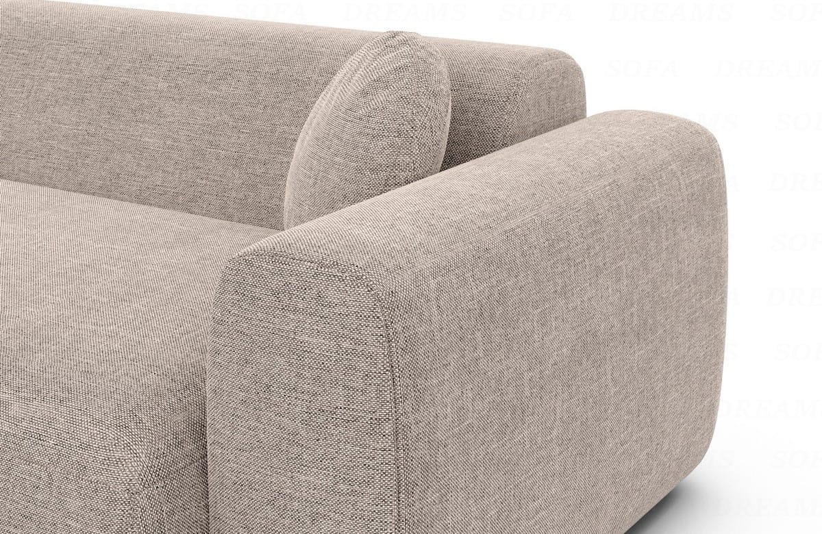 Ecksofa Cortegada L-Form aus Stoff Beige