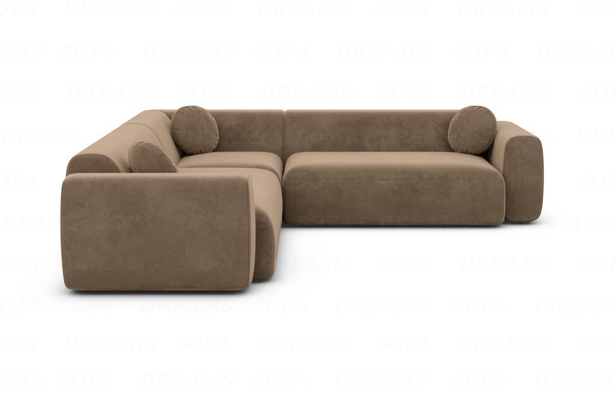 Ecksofa Cortegada L-Form Stoff Braun