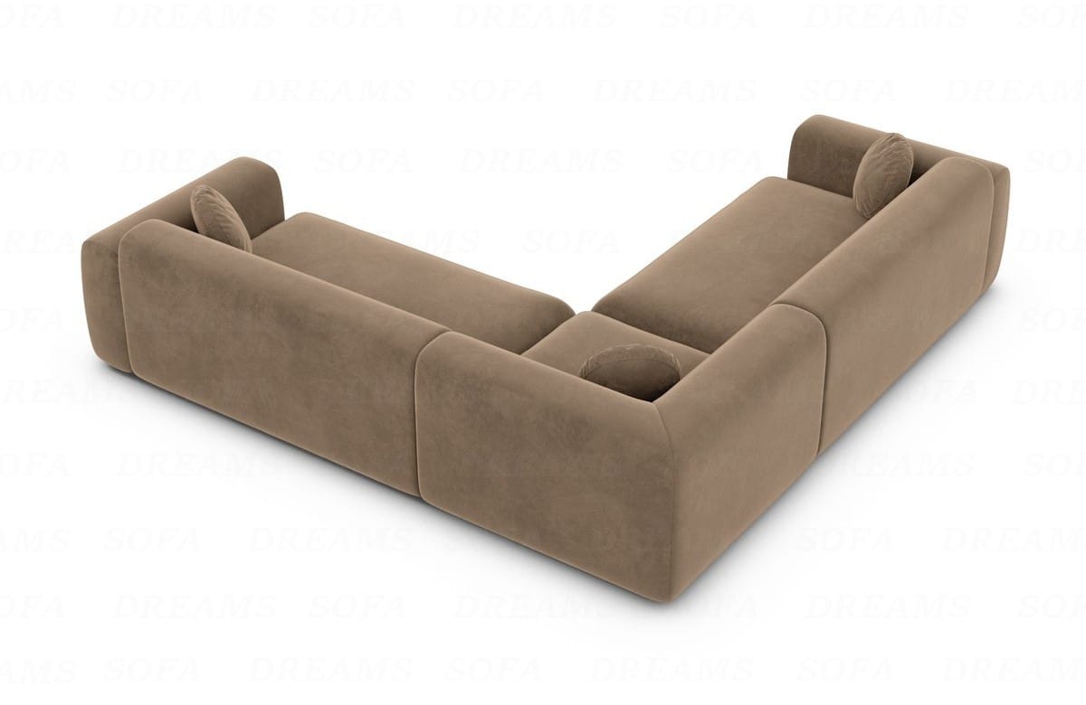 Ecksofa Cortegada L-Form Stoff Braun