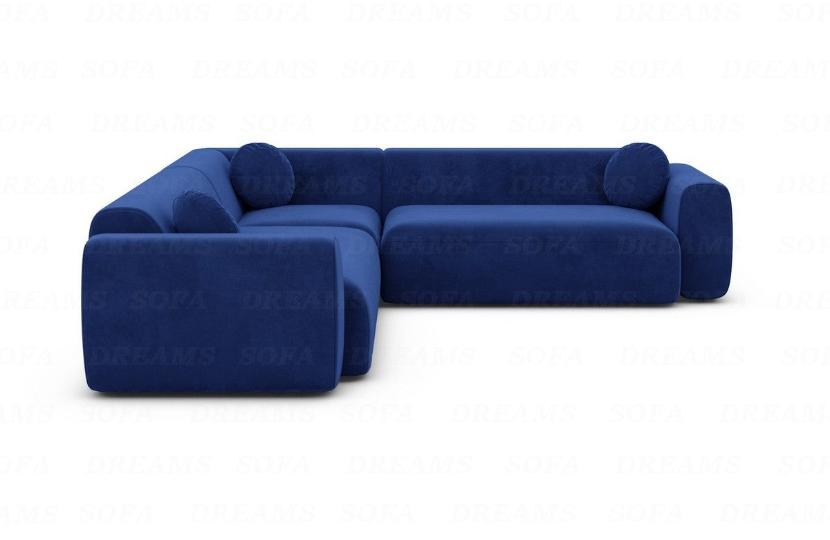 Ecksofa Cortegada L-Form Stoff Dunkelblau