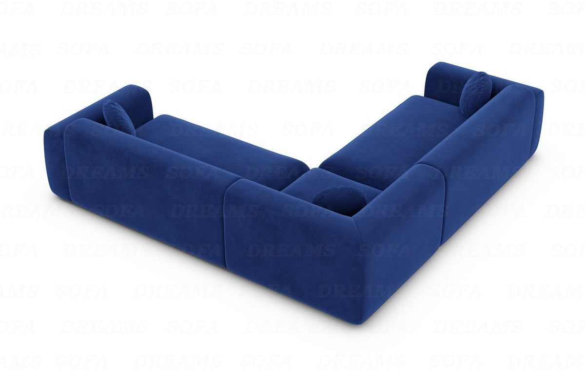 Ecksofa Cortegada L-Form Stoff Dunkelblau