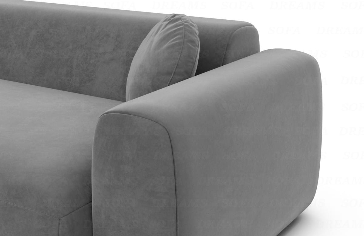 Ecksofa Cortegada L-Form aus Stoff Dunkelgrau