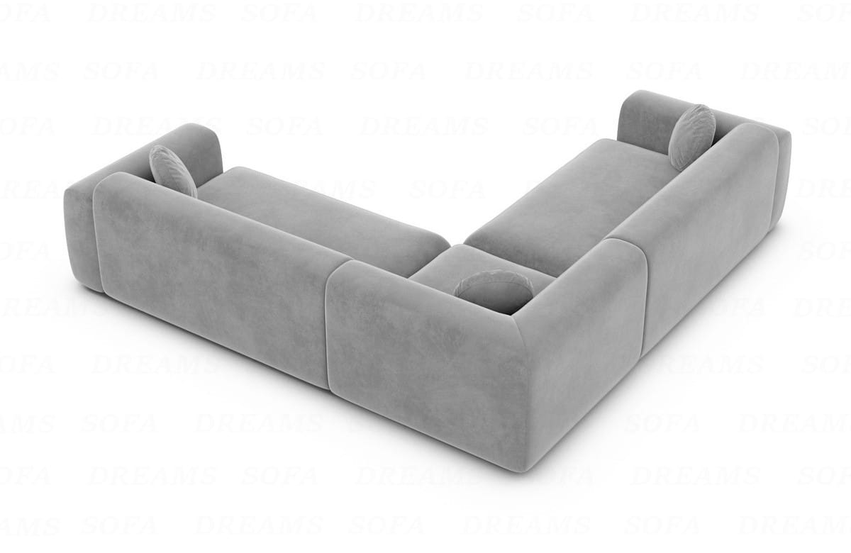 Ecksofa Cortegada L-Form Stoff Hellgrau