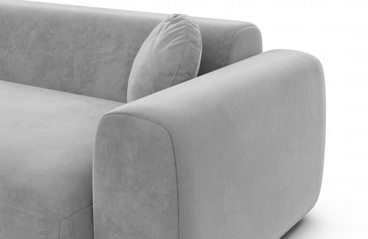 Ecksofa Cortegada L-Form Stoff Hellgrau