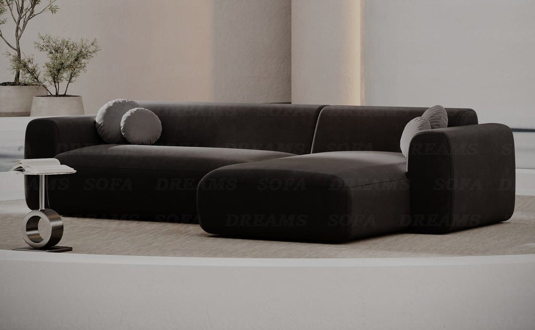 Ecksofa Cortegada L-Form aus Stoff Kurz