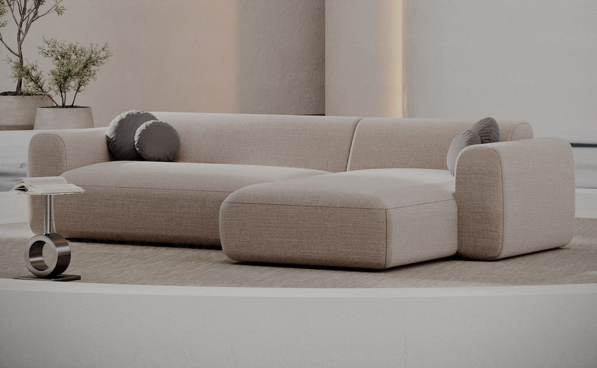 Ecksofa Cortegada L-Form Kurz Stoff