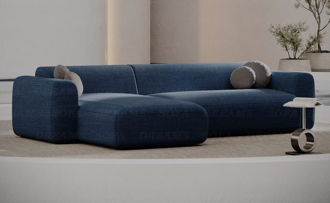Ecksofa Cortegada L-Form aus Stoff Kurz