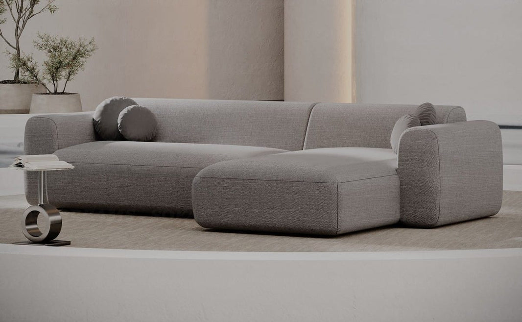 Ecksofa Cortegada L-Form aus Stoff Kurz