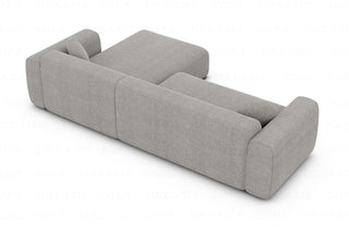 Ecksofa Cortegada L-Form aus Stoff Kurz Hellgrau