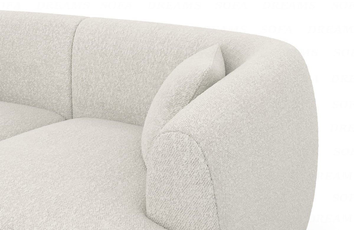 Stoff Ecksofa Tabarca L-Form Pearl
